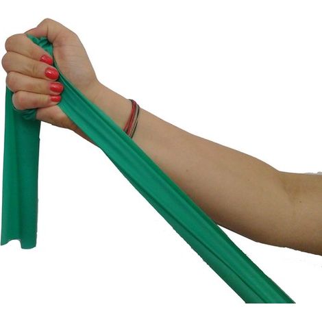 Fitnessband aus Gummi, 2,5 m, mittelgrün, QMED, 1 Stück. (1/2)