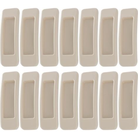 Lot de 20 poignées auto-adhésives pour porte coulissante avec ruban adhésif double face pour armoires, fenêtres, réfrigérateurs, meubles, tiroirs, portes en verre (kaki) (1/5)