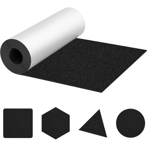 SWANEW Feltro adesivo 50x150cm, Pattino in feltro adesivo per mobili, Pattini antiscivolo per sedie in feltro nero (1/5)