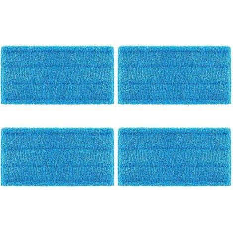 (bleu)4 lingettes en microfibre compatible avec balai swiffer wetjet Recharge pour swiffer wetjet fabriqué en microfibre de haute qualité (1/4)