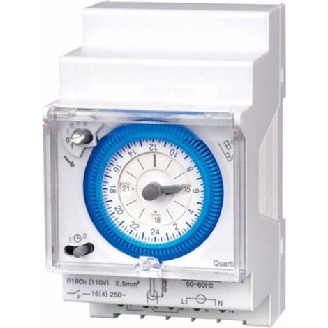 1 Horloge analogique,Programmateur automatique,Rail DIN,16A 3500W,Irrigation éclairage piscine (1/5)