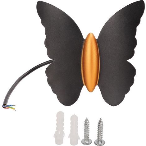 Applique murale papillon – 6W – IP65 étanche – LED décorative – chaleur – chambre enfant / patio / porche / allée / arrière-cour (1/5)