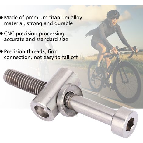Vis en Alliage de Titane M5x30/35/40 pour Tige de Selle de Vélo, Boulon à Tête Ronde en Titane M5x40 (1/4)