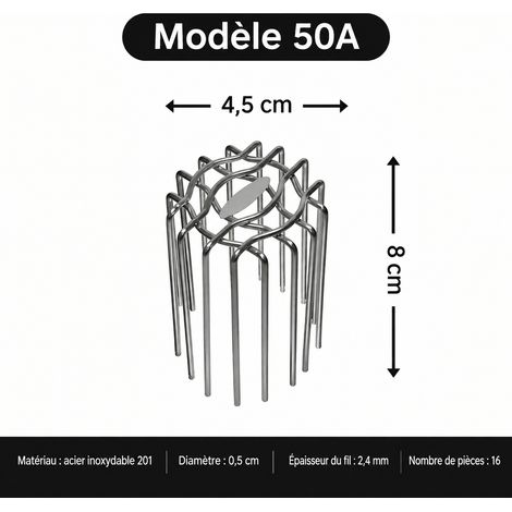 Grille d'aération en acier inoxydable pour conduit 50 évacuation hotte 50 réf 3266 56 g – Livraison gratuite