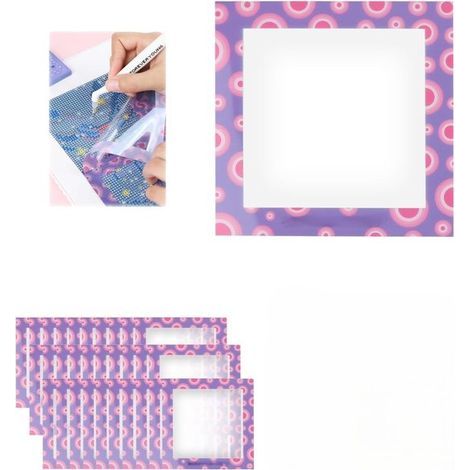 Papier de masquage pour peinture diamant - Lot de 30 feuilles de protection réutilisables, adaptées aux travaux par sections - 10 x 10 cm (1/5)