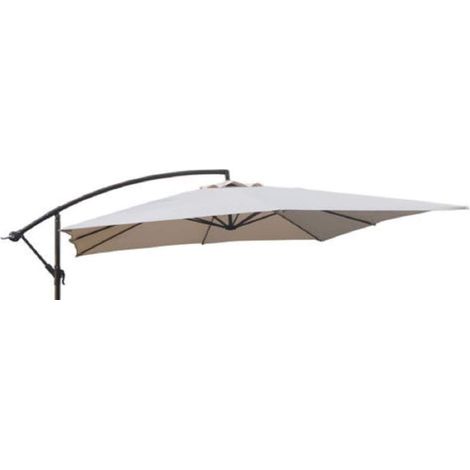 Toile de Rechange pour Parasol carré 3 x 3 m 8 Lattes en Polyester Beige (1/2)