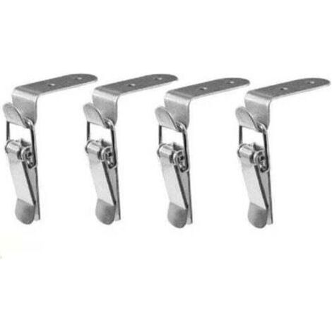 4Pièces Fermeture à bascule,Fermeture a Levier Fermeture à Ressort Loquet Bascule en Acier Inoxydable Pour Coffre à Outils,Levier de verrouillage,Tiroir,boîte à outils, placard, armoire, boîte (4PCS) (1/4)