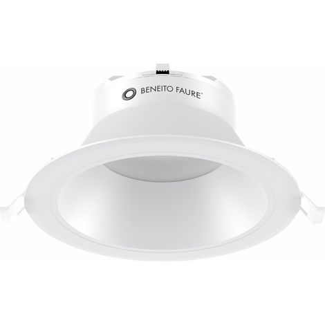 Thessis 25W Triac Dimmable Led Encastrable Downlight Avec Technologie Switch, Cct 3000K/4000K/5000K, Finition Blanc Mat - Beneito & Faure (1/4)