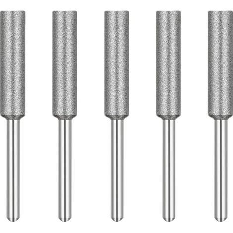 Fraise d'Affûteuse de Tronçonneuse,Diamant Affûteur de Tronçonneus,Têtes de Meulage en ,Pierre à Meuler pour Tronçonneuse,4 mm,pour Affûteur de Tronçonneuse ,5 Pièces (1/3)