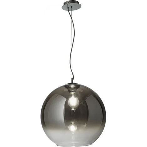 Suspension en verre soufflé chromé Bola 30 (1/3)