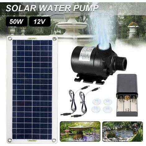 Bürstenlose 9V 2,5W Solarpumpe – Fördermenge 200 l/h – Für Teiche, Springbrunnen, Pools – Automatischer Start bei voller Sonneneinstrahlung – (1/4)