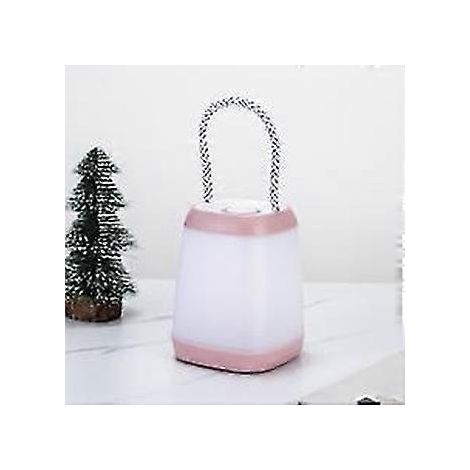 Veilleuse LED à piles, lampe de chevet avec poignée et corde pour le camping en extérieur