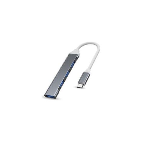 4-Port-USB-C-Hub, USB-C-auf-USB-Hub, USB-C-Splitter, USB-C-auf-USB-3.0-Hub-Splitter, kompatibel mit Mac Pro, iPad Pro, Chromebook, Pixelbook, Surface Pro, Samsung, Dell XPS, iMac – Crezuo