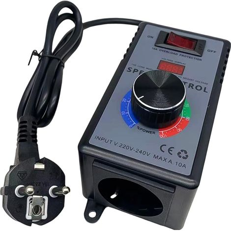 Régulateur de Tension électronique, contrôleur de Vitesse, régulateur de Vitesse de Moteur réglable 4000 W pour meuleuse d'angle, souffleur, perceuse à Main, scie Circulaire AC 220 V, (1/5)