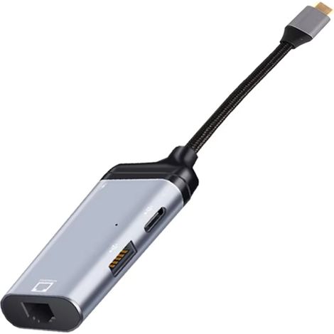 Adaptateur convertisseur de port de charge Ethernet USB-C vers Gigabit Ethernet
