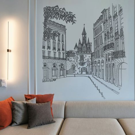 Papier peint panoramique Bordeaux Porte Cailhaut, Gris 150 x 250cm (1/5)