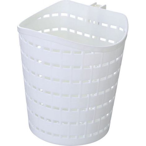 Panier De Rangement Accrochable - Plastique - Pour Salle De Bain Cuisine Douche - 15,5 x 13 x 11 cm - Blanc - 1 Pièce (1/5)