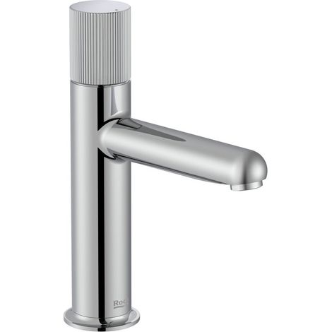 ROCA A5A3B3FC00 NU Grifo Monomando Lavabo Cold Start Maneta Stripes Cromo - ref: A5A3B3FC00