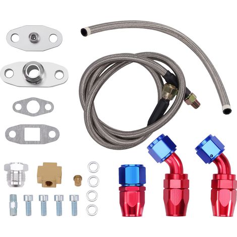 Turbo T3 T3/T4 T4 T70 T04E GT28 Kit de Línea De Alimentación Retorno de Aceite (1/5)