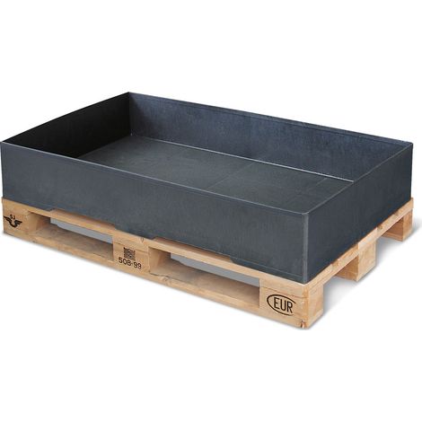 BRB Sicherheits-Auffangwanne aus Kunststoff, schwarz, 100% PE/RE-Kunststoff, Auffangvolumen 120 Liter, Bauart Nr. 32/94 geprüft (1/3)