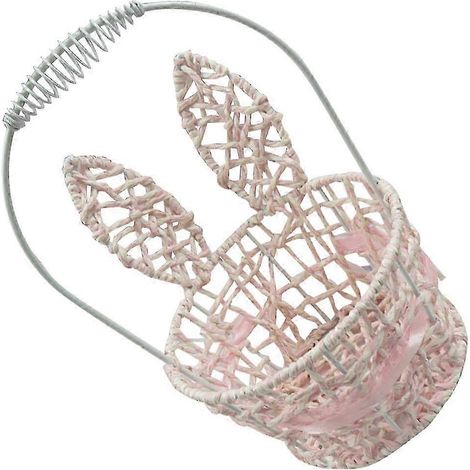 Panier à fleurs en rotin synthétique tressé à la main, léger et portable, idéal pour la décoration de mariage, l'emballage de cadeaux, le rangement de fruits, la maison et les fêtes. (1/2)