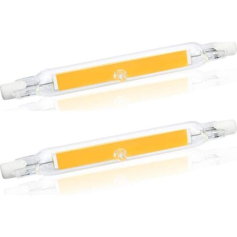 5W R7S 78MM Ampoule LED de J78 COB filament, 500 lumens 360 degrés, ampoule halogène 30W 48W 50W équivalent, parfait pour maison, cuisine, pièce, balcon, bureau, etc (2pcs, Blanc Chaud 2700K)