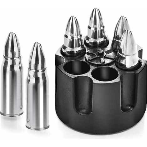 royaluxe - en acier inoxydable 304 en forme de balle de pistolet pour whisky, vin, café (1/5)