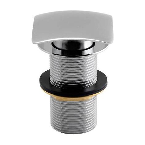 70mm Square Slotted Click Clack Basin Waste - Chrome