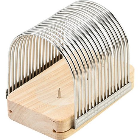Cortadora de pan - acero inoxidable, manual, compacta, para pan casero y bagels (1/5)