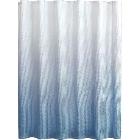 Cortina de ducha, poliéster impermeable, estampado degradado, ojales resistentes, baño (1/5)