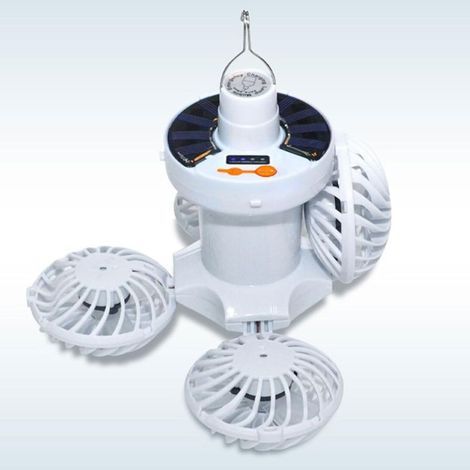 Universeller Deckenventilator mit Licht, Pavillonventilator mit leichtem Klapphaken, geeignet für Zuhause, Camping und Garten (1/5)