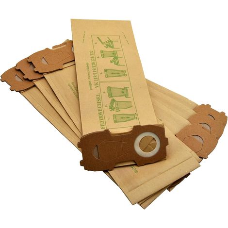 Lot de 8 sacs d'aspirateur adaptes pour les Vorwerk Kobold 118 119 120 121 122, avec poils ultra résistants (4 mm) (1/4)