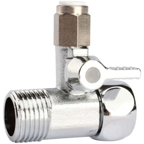 Green Mobility-Vanne trois voies  en laiton massif, connecteur intégré pour purificateur d'eau, en métal avec 3 ports : 3/8", 1/2", 1/2 pouce (1/3)