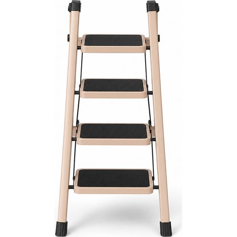 Klapptritt 3 Stufen aus Stahl für Zuhause Beige (1/5)