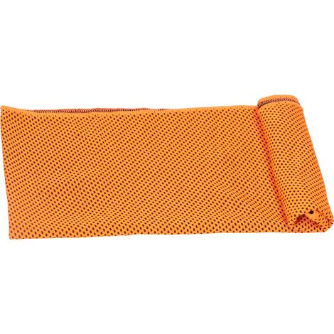 Kühlendes Handtuch, tragbar, aus schnelltrocknendem Polyester mit Silikonhülle, für Fitness, Wandern und Camping (1/5)