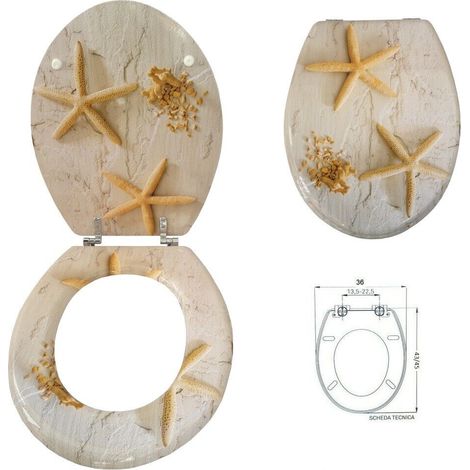 SEDILE COPRIWATER UNIVERSALE PER BAGNO COPRI WC WATER IN LEGNO Mod. 52977