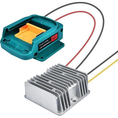 Convertisseur de Tension Batterie 18V vers 12V 180W, Adaptateur DC Compatible avec les Batteries Makita 18V pour Accessoires 12V (1/5)