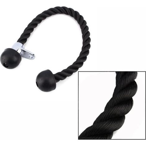 Corde Triceps - Nylon Renforcé Fibre De Verre - Pour Machine À Poulie - Entraînement Triceps Biceps Abdos - 1 Pièce (1/4)