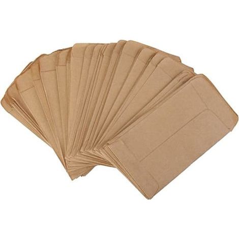 100 enveloppes à graines - Papier kraft vintage pour semis - FY (1/5)