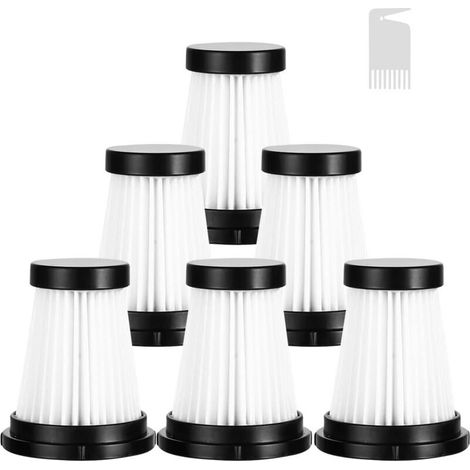 Filtre HEPA - Pour Aspirateur Sans Sac - Lavable Et Réutilisable - Compatible K12 K13 - 6 Pièces Avec Brosse De Nettoyage (1/5)