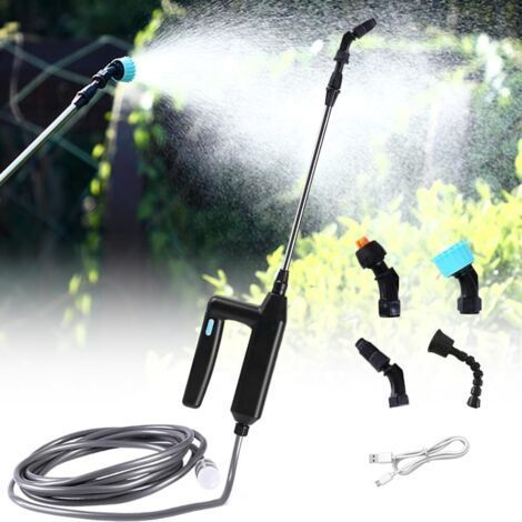 Electric Pressure Plant Sprayer with 8m Hose, 4 Nozzles, Rechargeable and Portable Spray Rod for Gardens, Lawns, Indoor Disinfection, Center Cleaning (1/5)