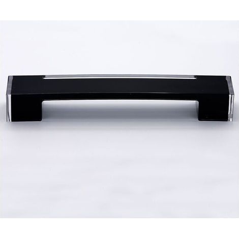 Maniglia squadrata bicolore trasparente e nera 205x30x30mm - 306 Soul