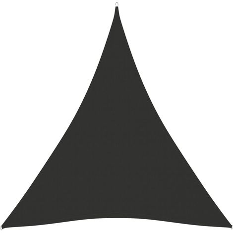 Parasol vela de sombra triangular de tela Oxford 5 x 6 x 6 m antracita 020009922