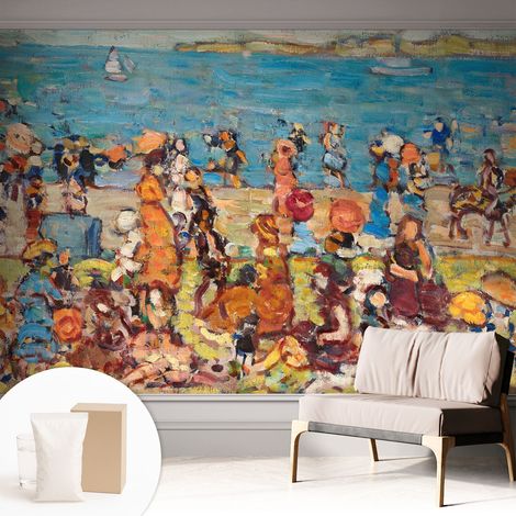 Carta Da Parati Non Tessuto - Con Colla Gratuita - Con Motivi Moderni - Design Elegante Per Pareti Scena sulla spiaggia 312x219 cm (1/5)