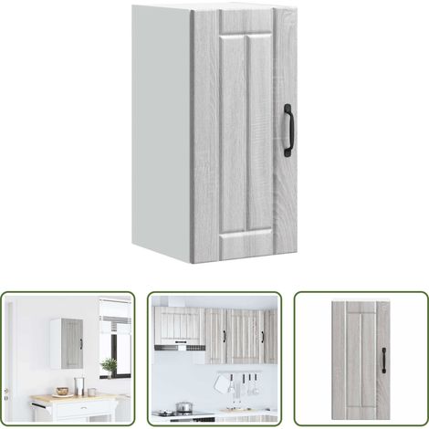 Küchenmöbel - Küchen-Hängeschrank Lucca Grau Sonoma Holzwerkstoff (1/5)