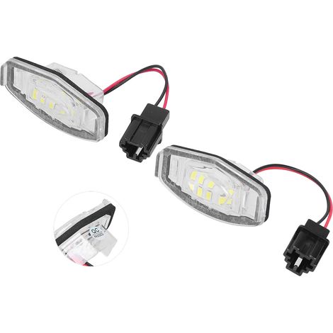 Paire de feux de plaque d'immatriculation LED blanc 34100S0A013 Compatible Honda Civic, Pilot, Accord, Odyssey (1/5)