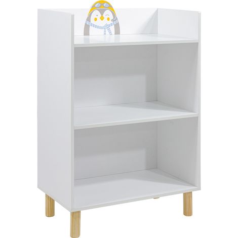 Libreria per bambini Mobili Rebecca Kimo 86x55x30 MDF Pino Bianco (1/5)
