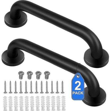 Pack de 2 barres d’appui de douche en acier inoxydable Salle de bain Barre d’appui Poignée de douche Poignée de baignoire Barres de sécurité pour chaise de douche Banc Barres d’appui Senior Elderly H (1/5)