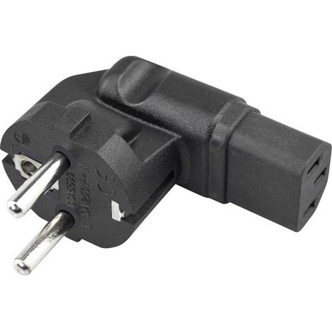 TRU COMPONENTS Adattatore Spina schuko - Presa IEC C13 Tot poli: 2 + PE Nero 1 pz. (1/4)