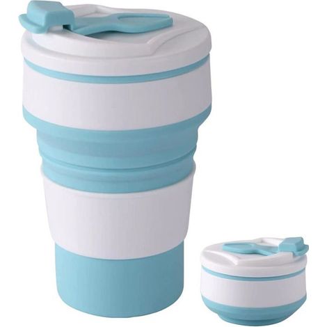 Bouteille d’eau pliable silicone, gourde de poche réutilisable avec couvercle, gobelet sport voyage camping léger (1/4)